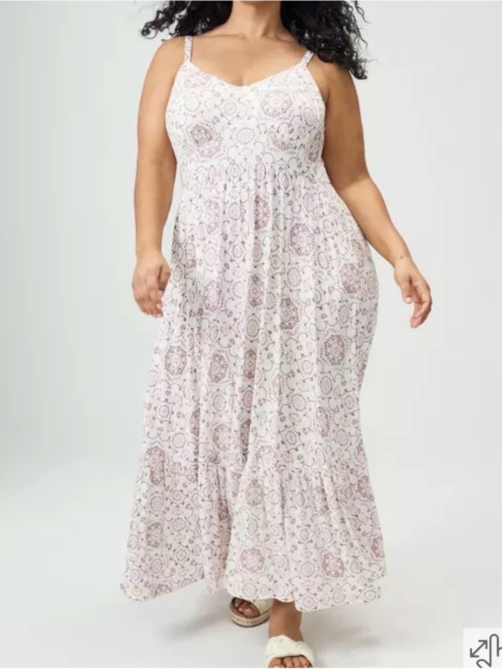 Torrid Plus Size Pink Floral Maxi Dress with Spaghetti Straps